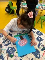 Painting Cherry Blossom Trees in Ms. O\'Gara\'s Class
