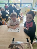 Making hedgehogs with our Buddy Class