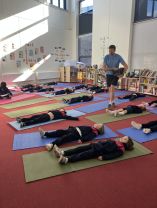 Yoga with Greg during Wellbeing Week.