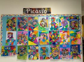 Ms. O\'Gara\'s 5th Class Art inspired by Pablo Picasso
